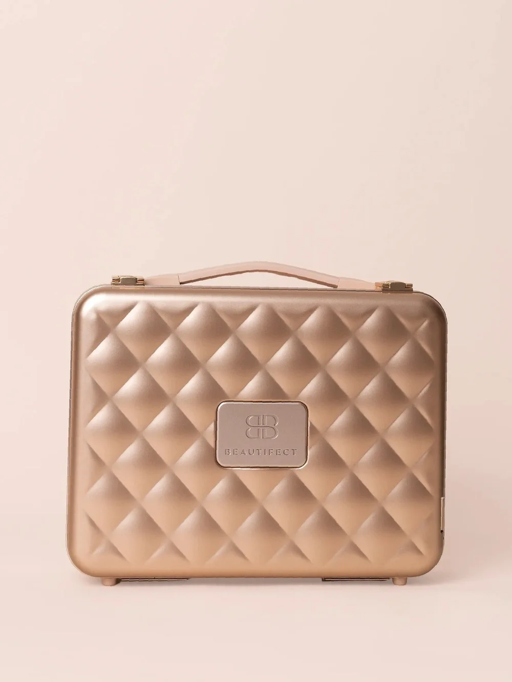 Rose Gold Quilted Vanity Case